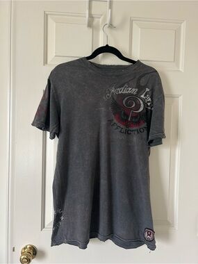 Affliction Men’s Gray Graphic Tee - Vintage Wash